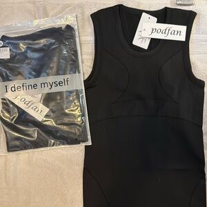 Lot of 2 Black Sleeveless compression top. NWT